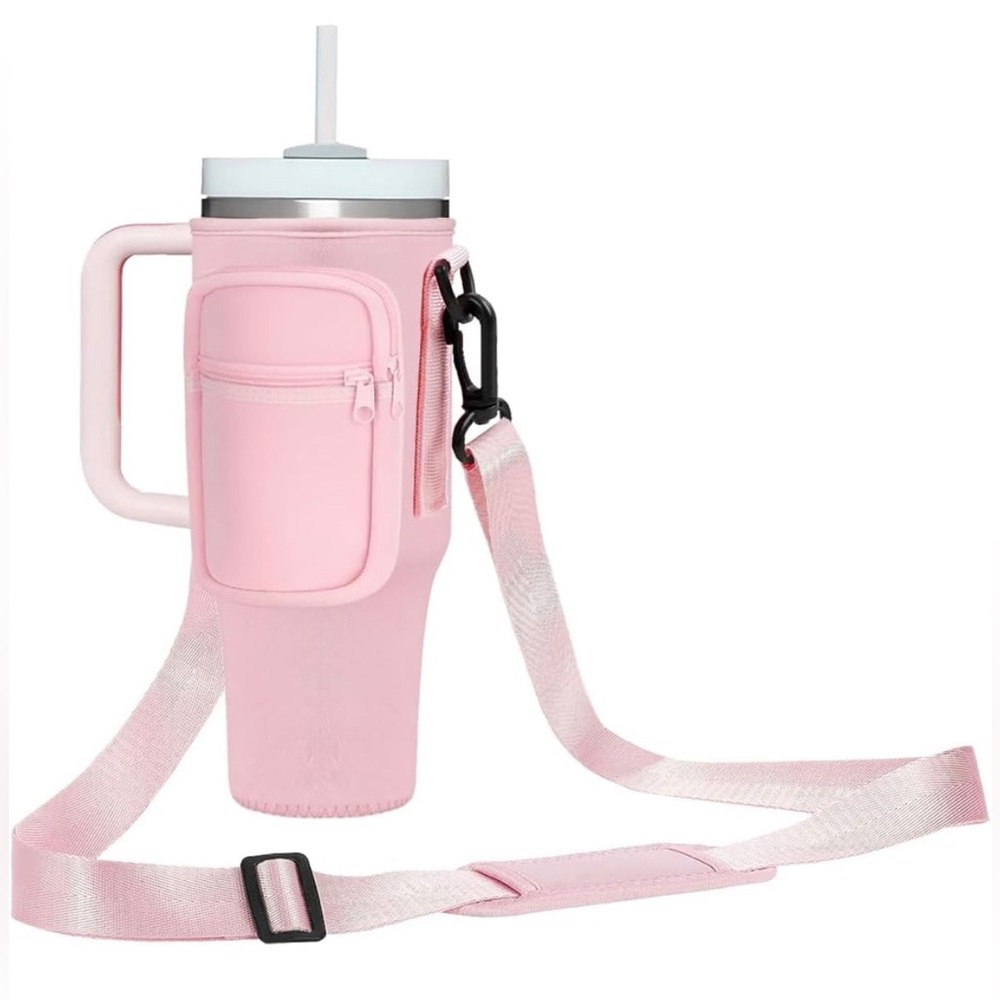 NWT Stanley Tumbler Carrier With Pouch- Holder 40oz with Adjustable Strap